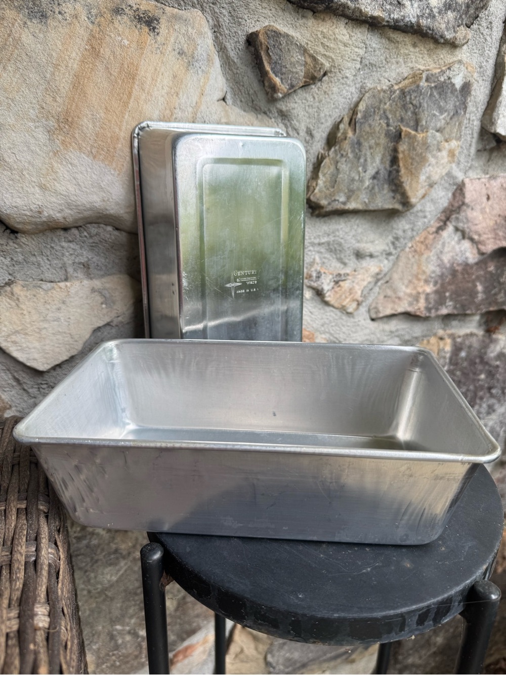 Vintage Century Aluminum Ware Loaf Pans Set of 2 Made in USA Bread Baking